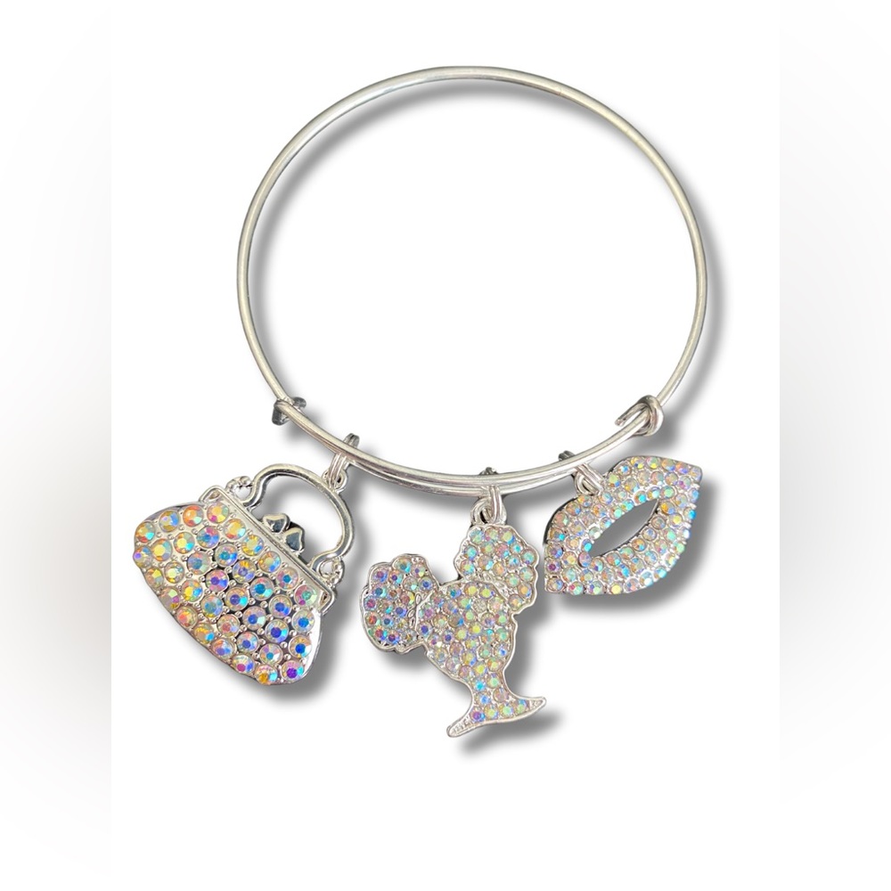Custom “Pretty Girl” Charm Bangle Bracelet